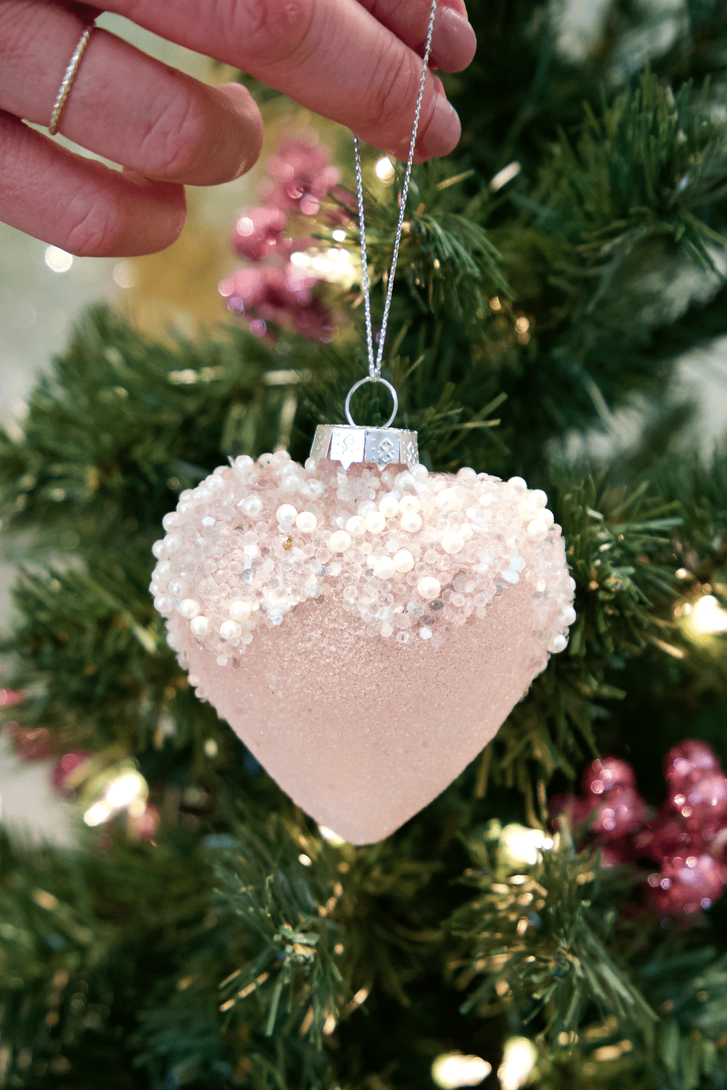 SELFLESS LOVE FOUNDATION-Pink Heart Ornament-PINK