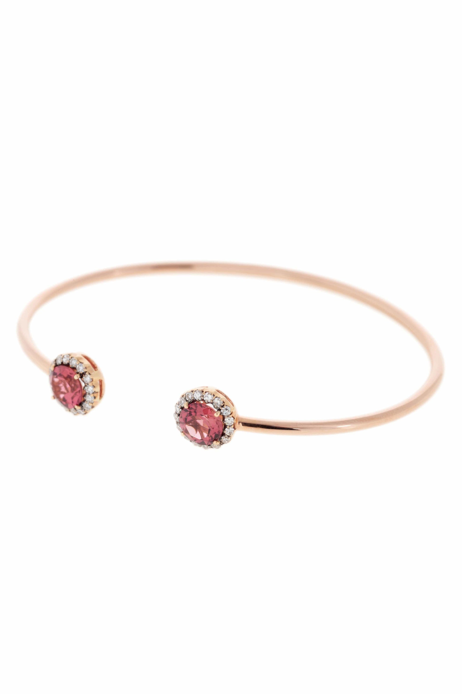 SELIM MOUZANNAR-Pink Tourmaline Beirut Cuff-ROSE GOLD
