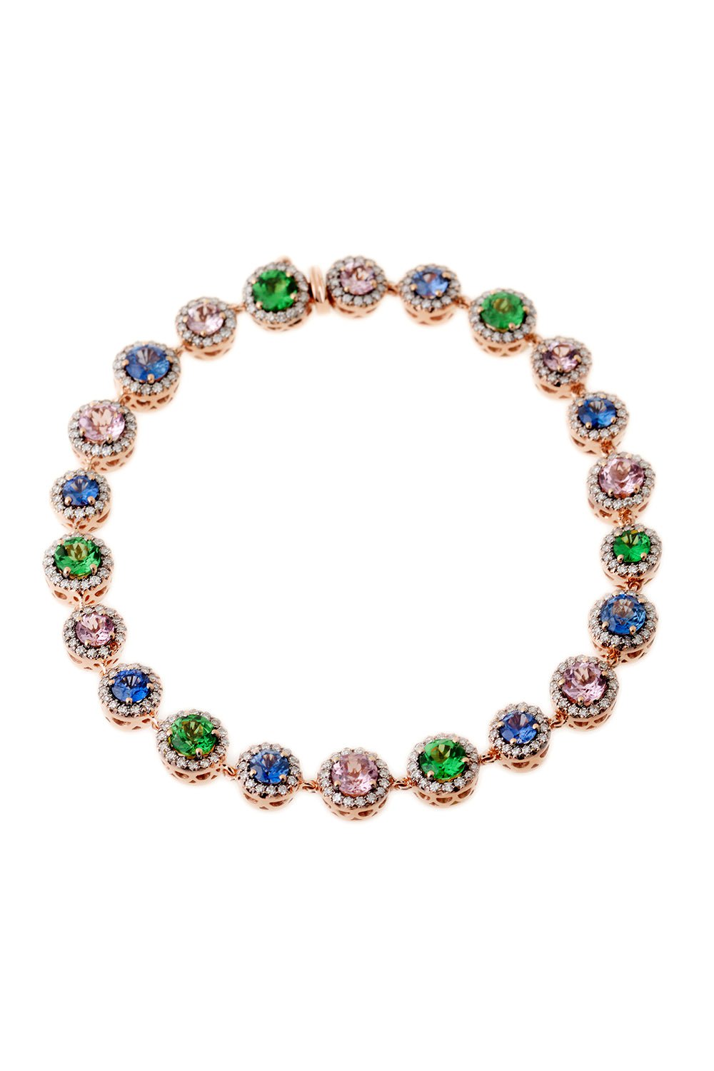 SELIM MOUZANNAR-Sapphire Morganite Bracelet-ROSE GOLD