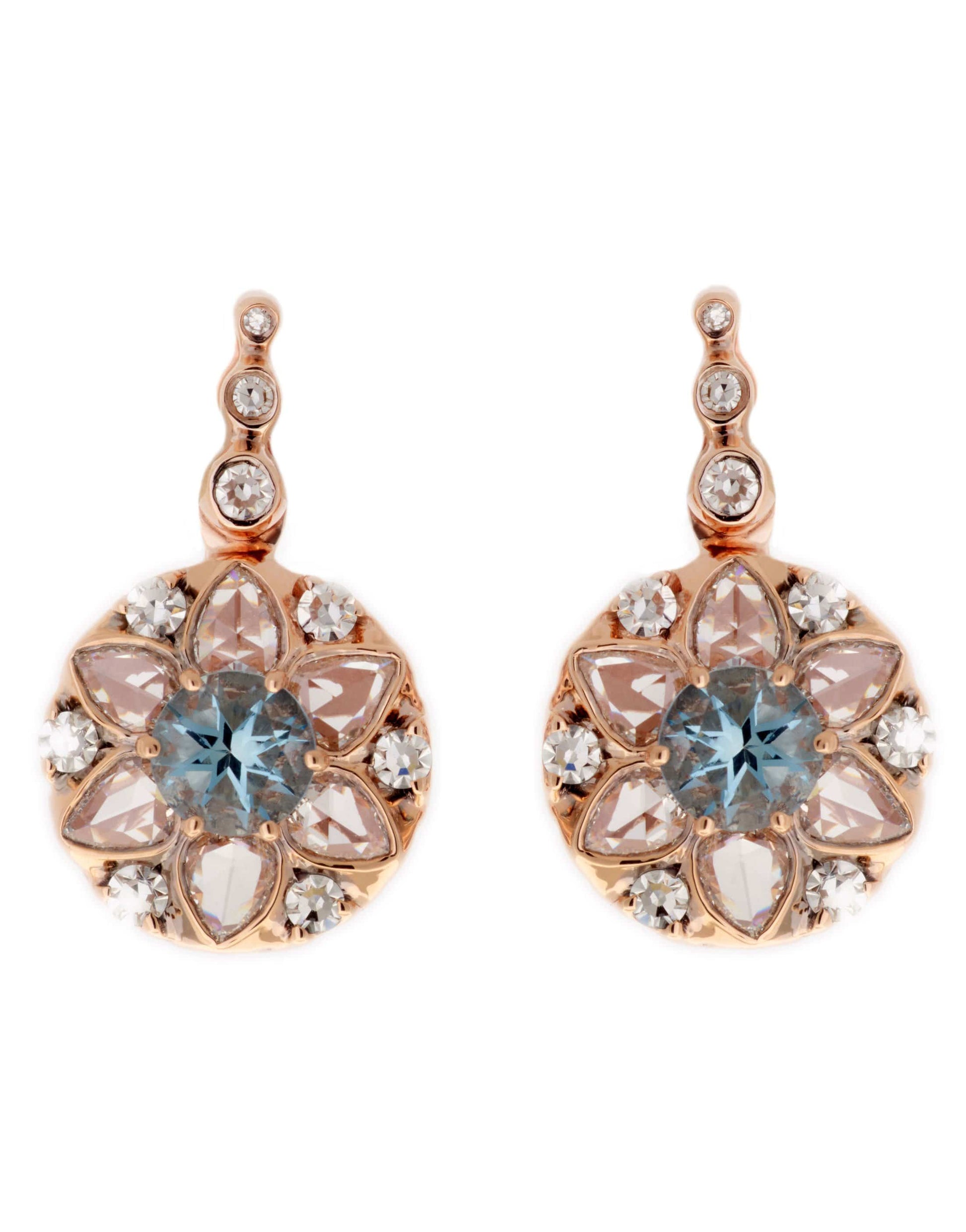 SELIM MOUZANNAR-Beruit Aquamarine Earrings-ROSE GOLD