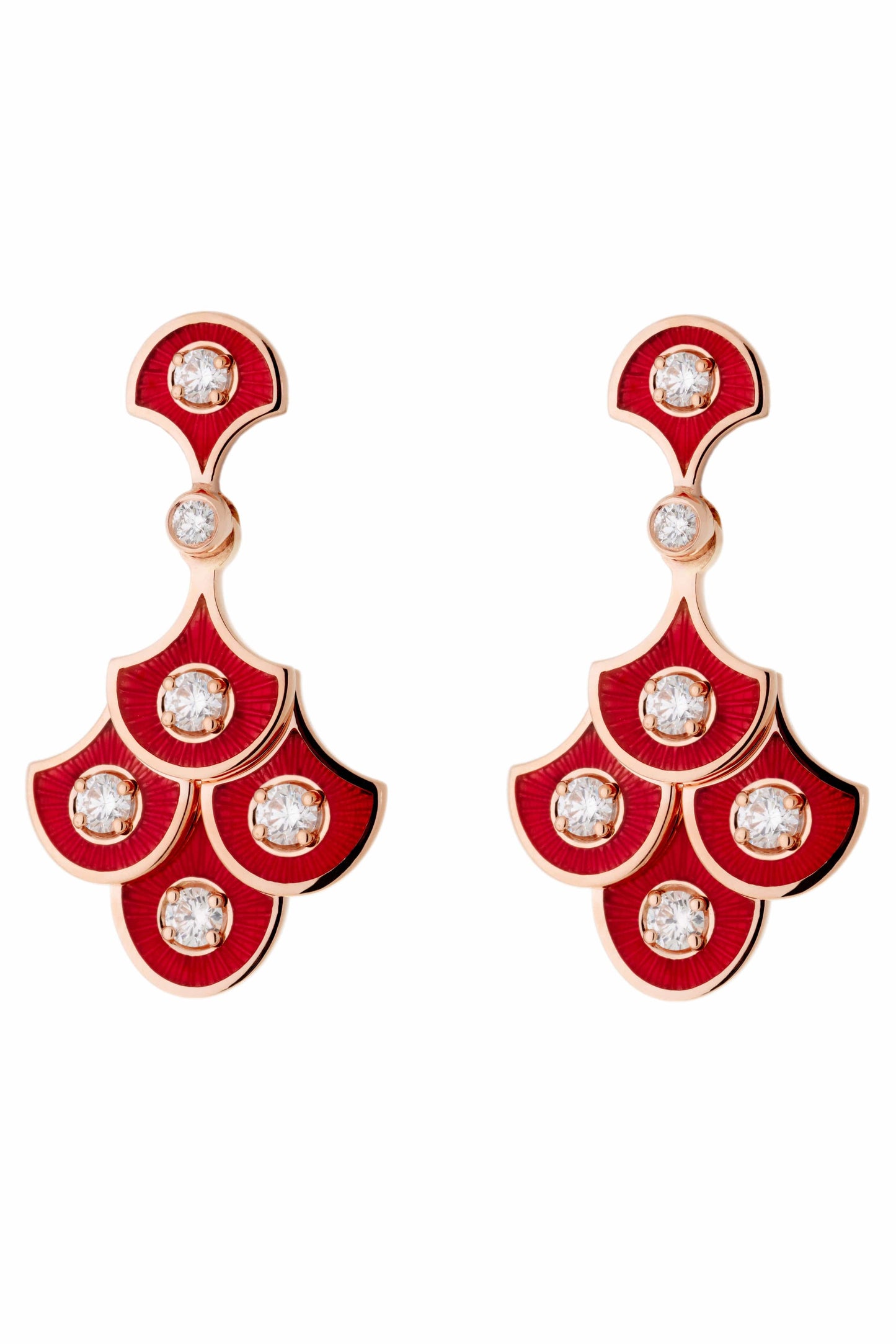 SELIM MOUZANNAR-Fish for Love Rusty Red Earrings-ROSE GOLD