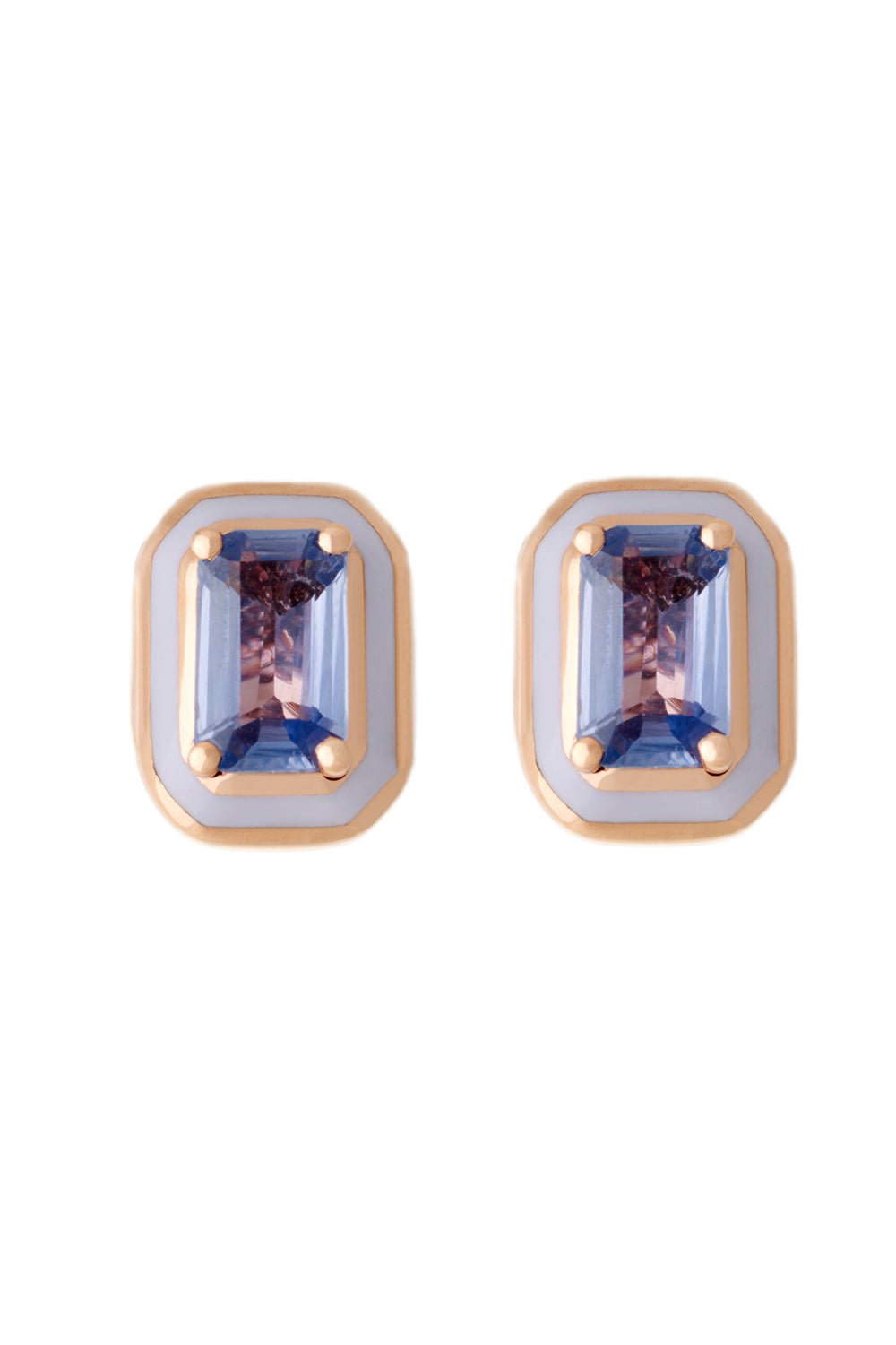SELIM MOUZANNAR-Mina Blue Sapphire Earrings-ROSE GOLD