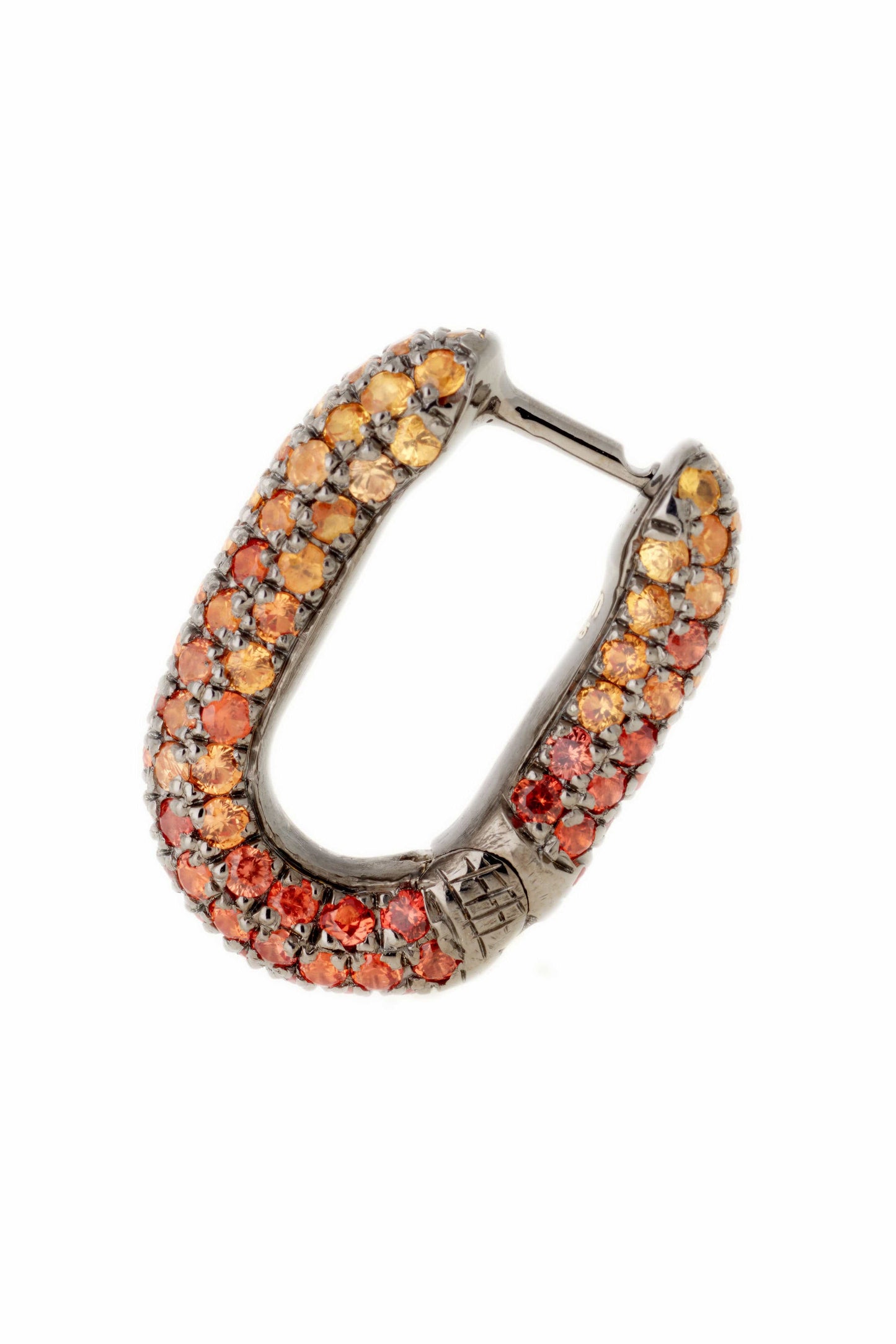 SELIM MOUZANNAR-Orange Sapphire Ombre Earring-SILVER