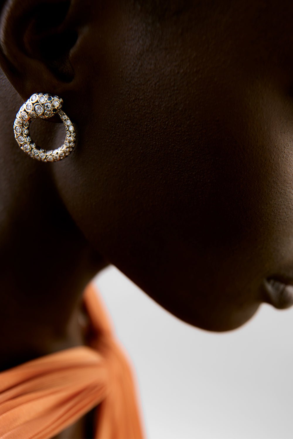 SELIM MOUZANNAR-Large Basilik Diamond Sapphire Earrings-YELLOW GOLD