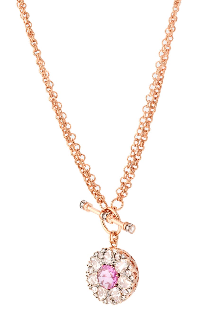 SELIM MOUZANNAR-Beirut Rosace Pendant Necklace-ROSE GOLD