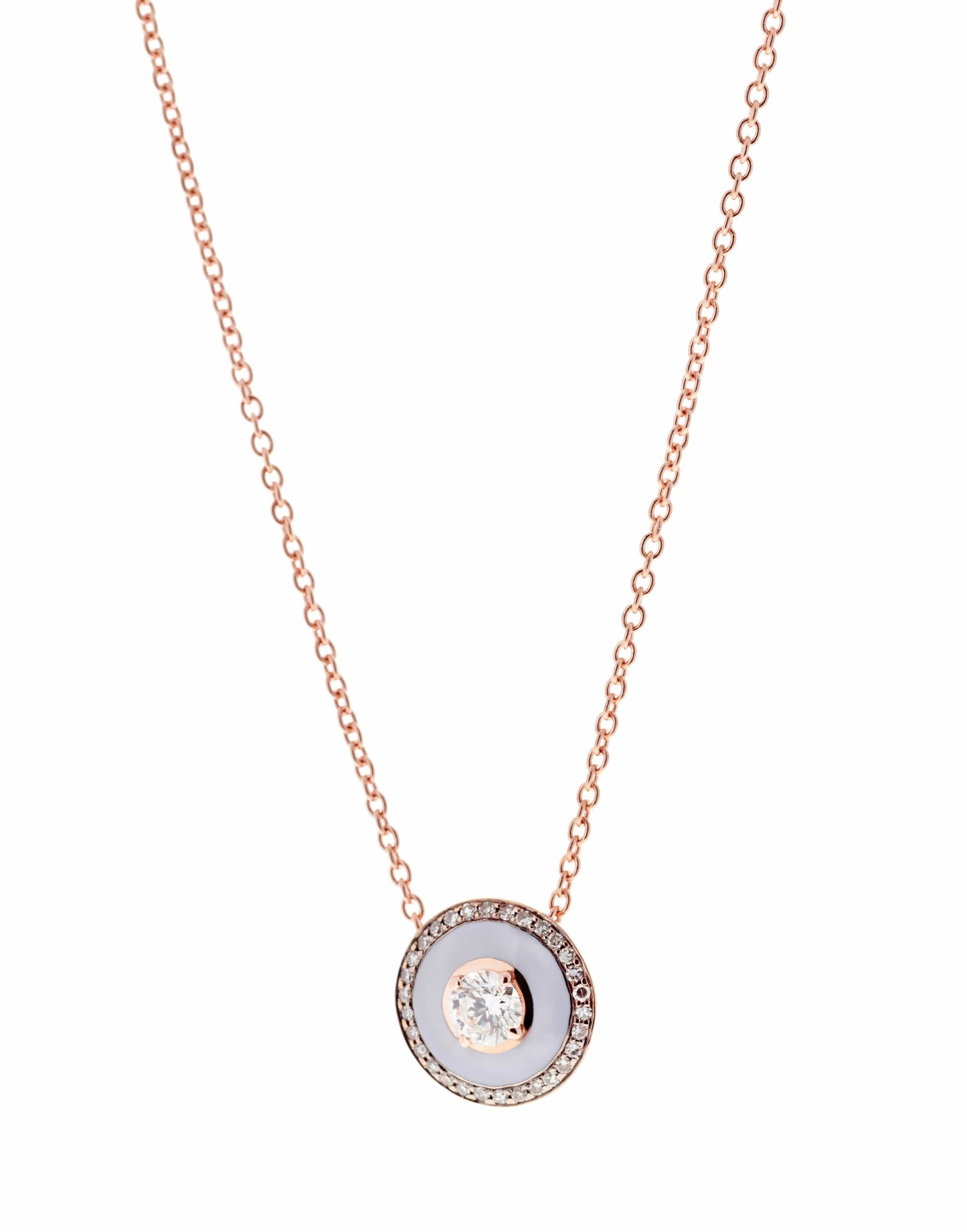 SELIM MOUZANNAR-Lilac and Diamond Mina Necklace-ROSE GOLD