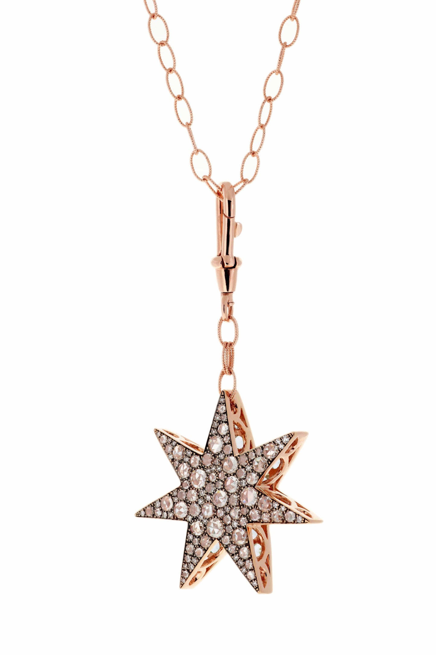 SELIM MOUZANNAR-Paraiba and Tourmaline Star Necklace-ROSE GOLD