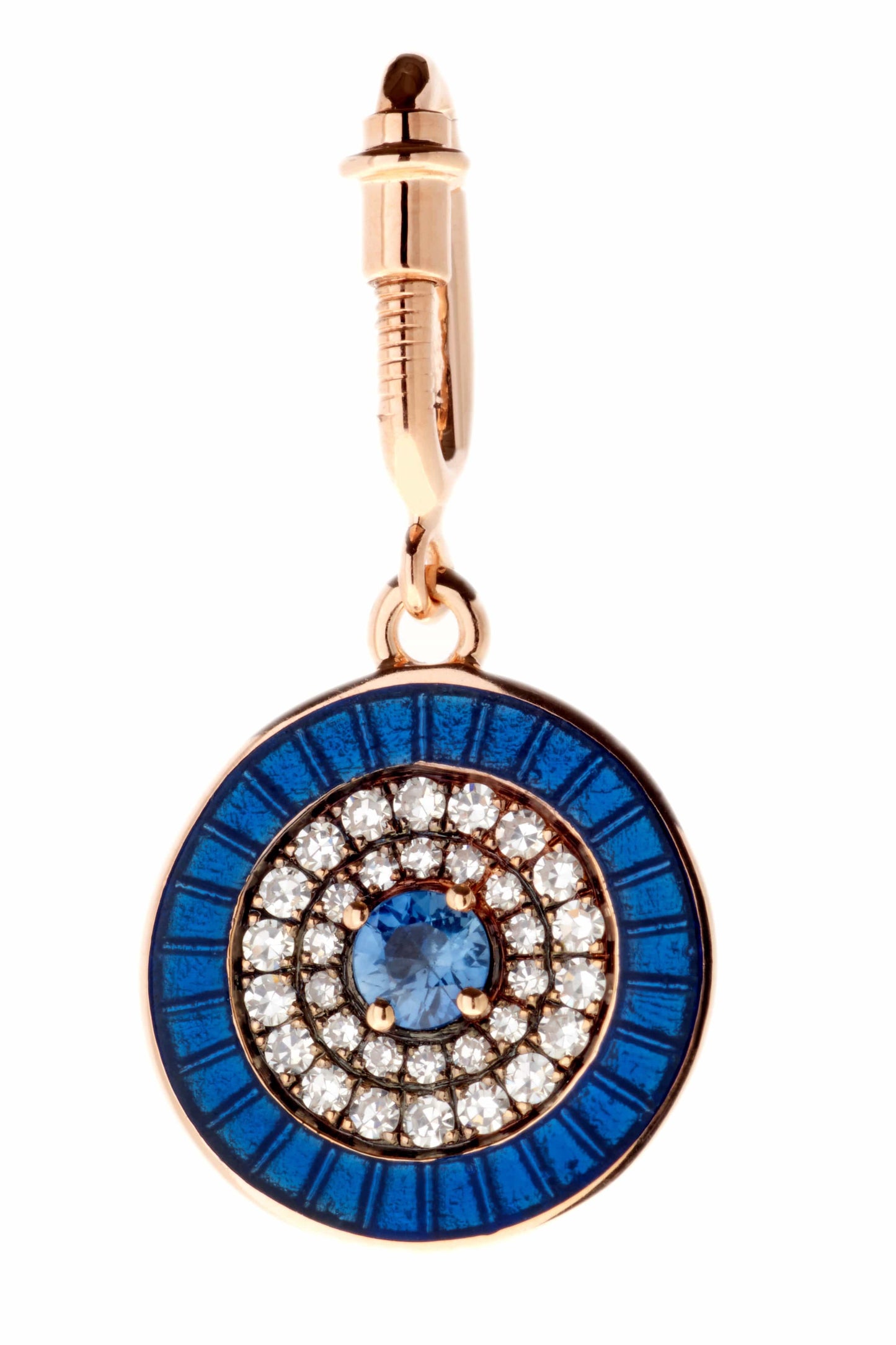 SELIM MOUZANNAR-Blue Enamel Sapphire Charm-ROSE GOLD