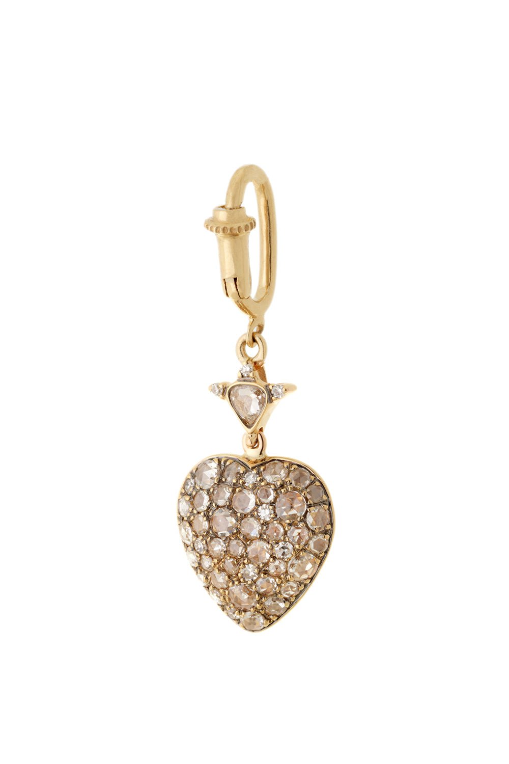 SELIM MOUZANNAR-Diamond Heart Charm-ROSE GOLD