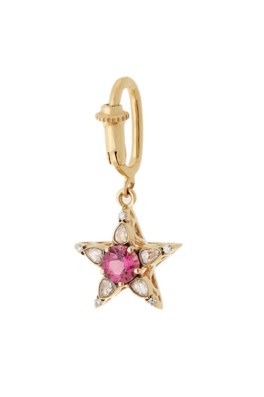 SELIM MOUZANNAR-Pink Tourmaline Star Charm-ROSE GOLD