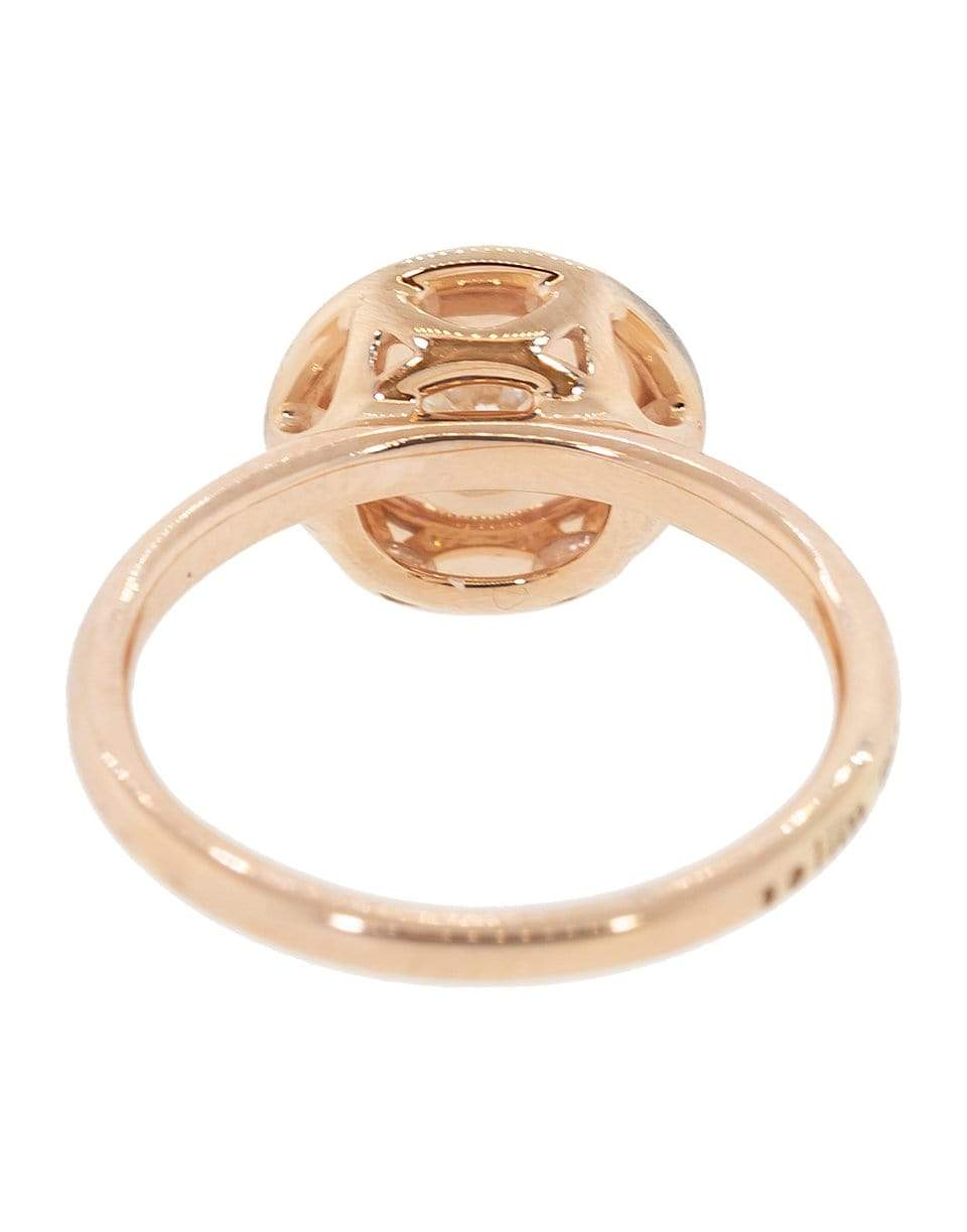 SELIM MOUZANNAR-Small Round Diamond and White Enamel Ring-ROSE GOLD