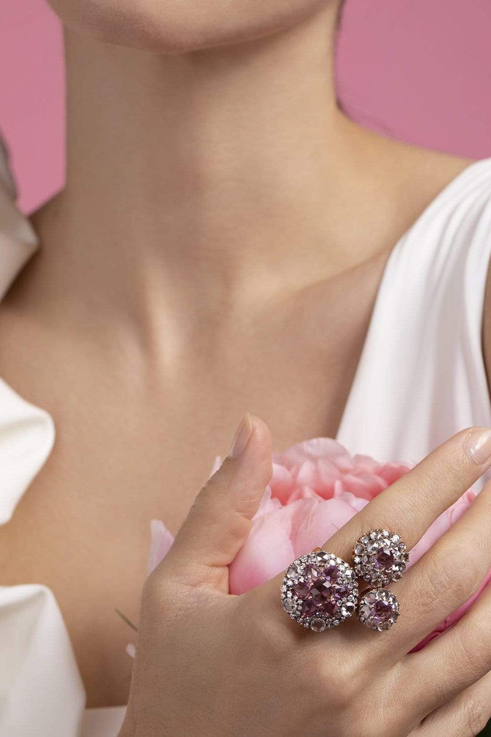 SELIM MOUZANNAR-Beruit Pink Sapphire Ring-ROSE GOLD