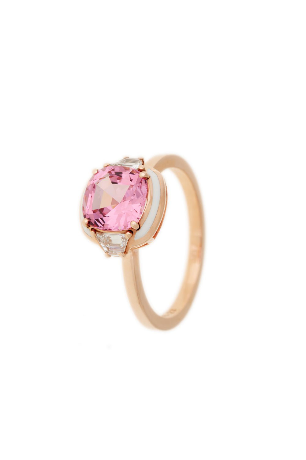 SELIM MOUZANNAR-Gemma Enamel Spinel Ring-ROSE GOLD