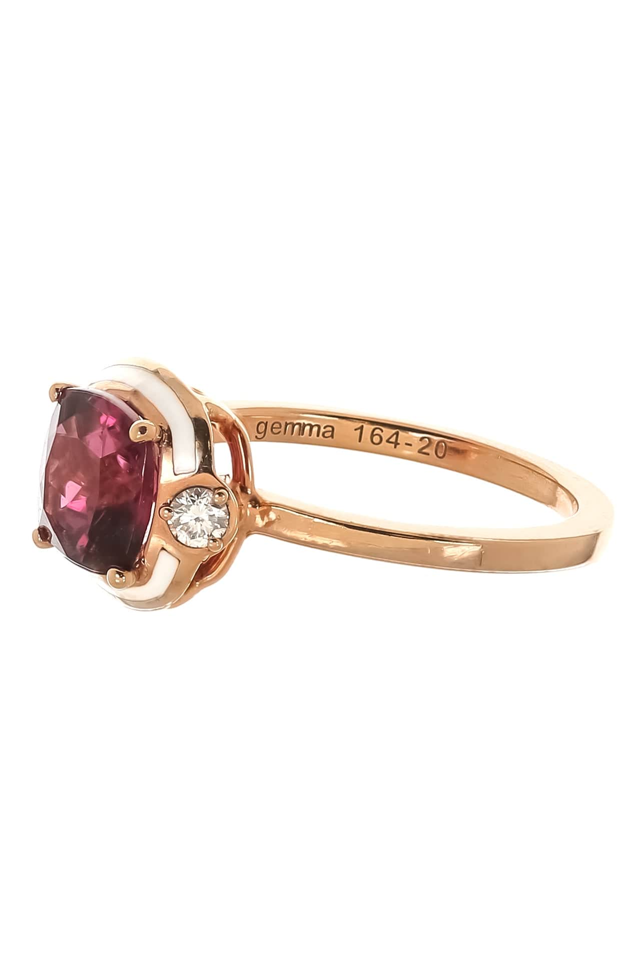 SELIM MOUZANNAR-Rhodolite Gemma Ring-ROSE GOLD