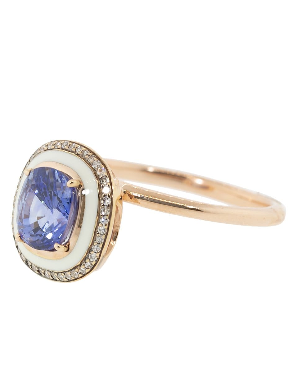 SELIM MOUZANNAR-Blue Sapphire and Diamond Ring-ROSE GOLD