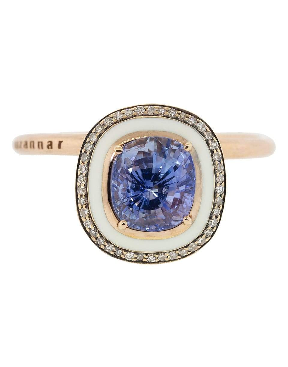SELIM MOUZANNAR-Blue Sapphire and Diamond Ring-ROSE GOLD