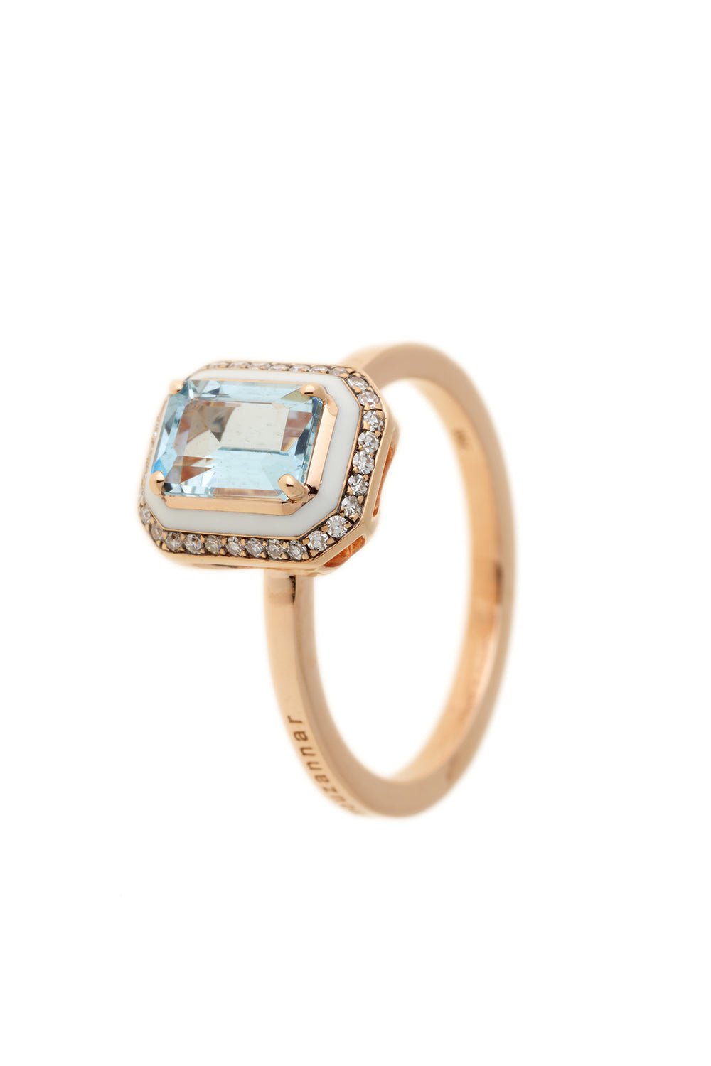 SELIM MOUZANNAR-Mina Aquamarine Ring-ROSE GOLD