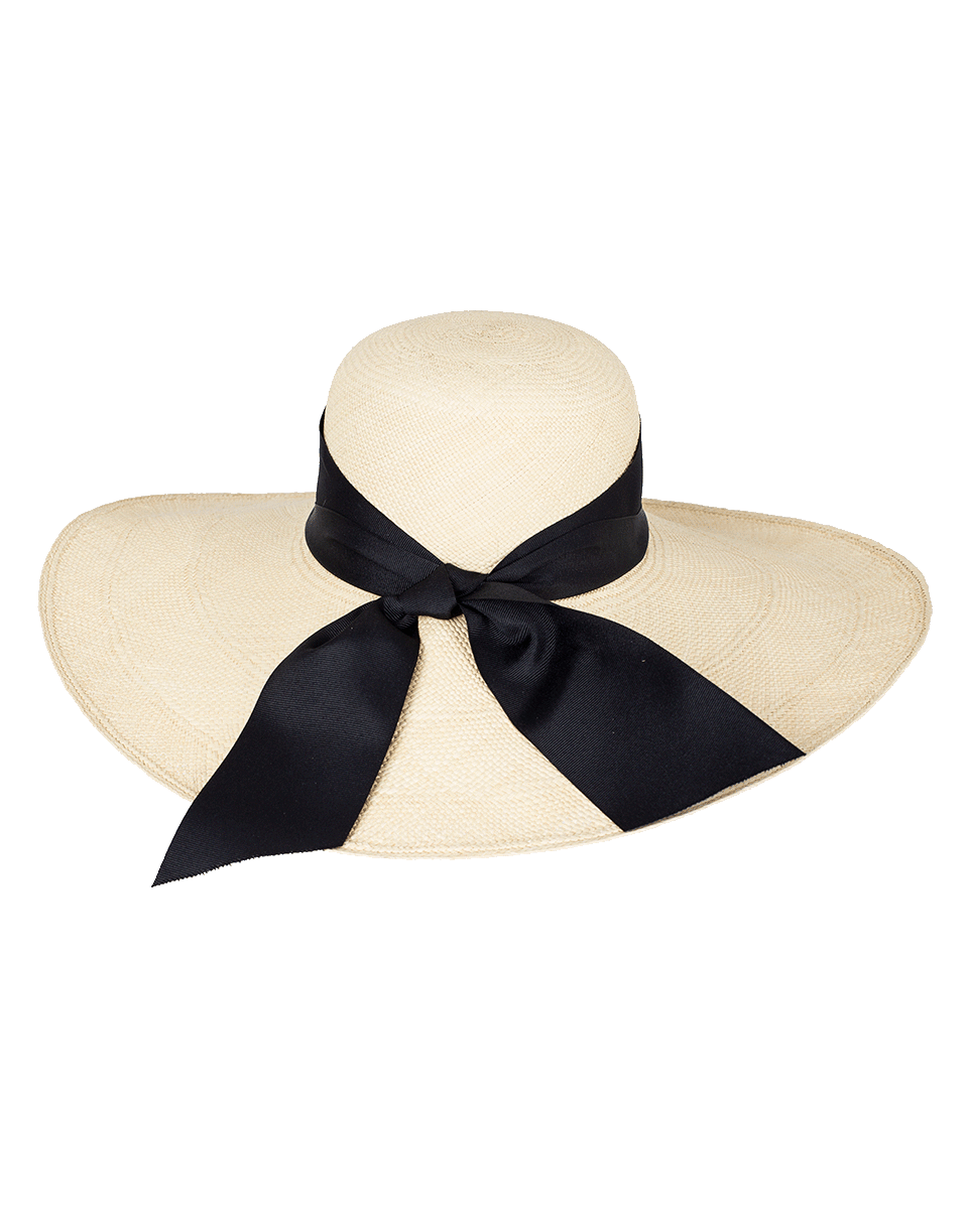 SENSI STUDIO-Lady Ibiza Maxi Bow Band Hat-NAT/BLK