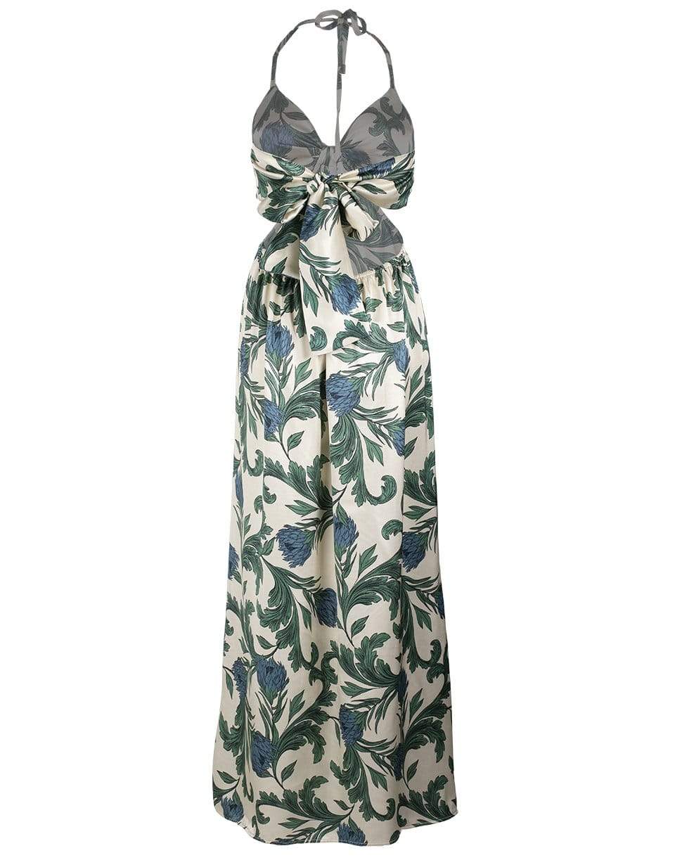 SENSI STUDIO-Cut Out Halter Maxi Dress-
