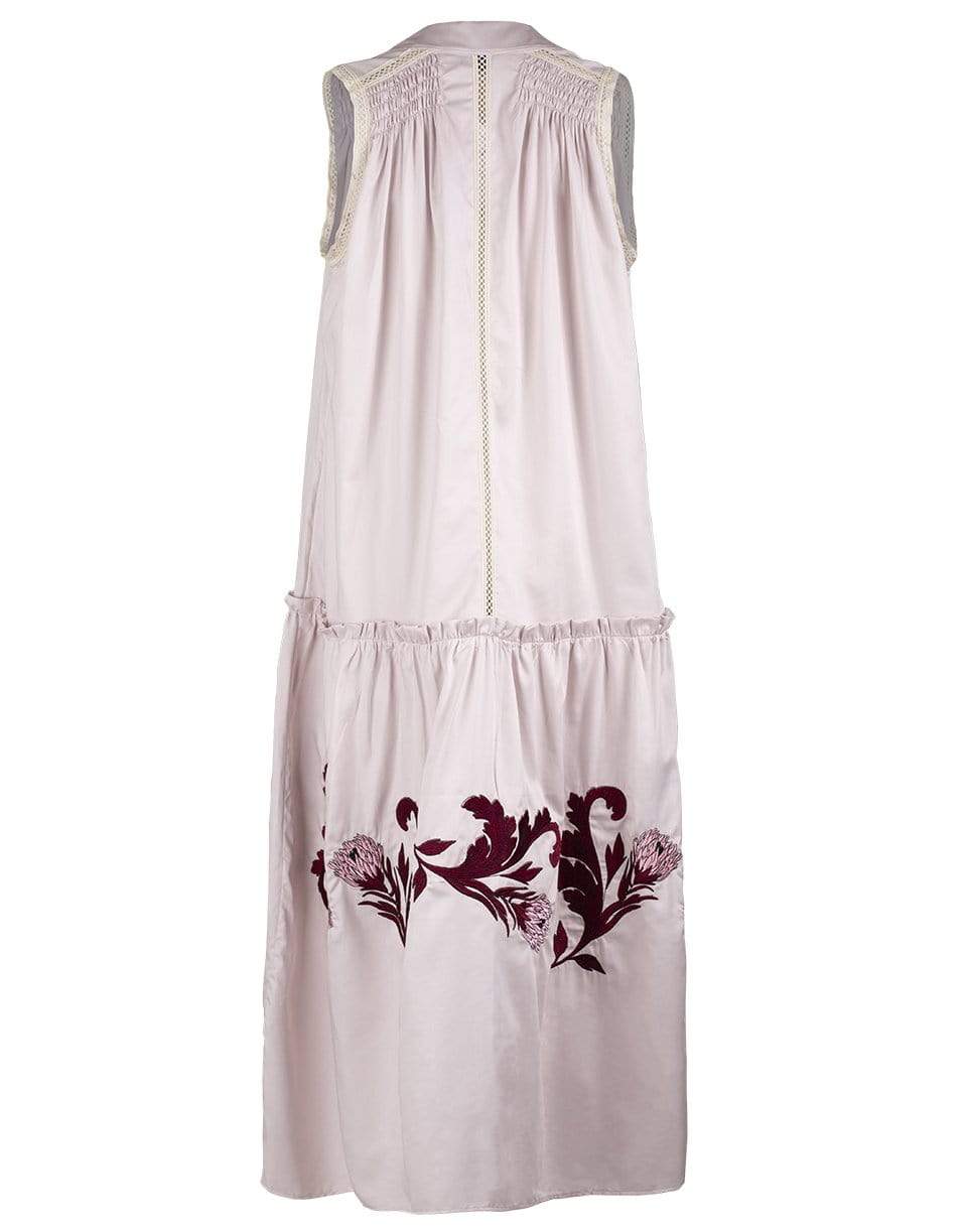 SENSI STUDIO-V Neck Maxi Dress With Embroidery-