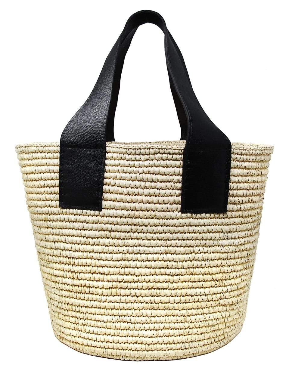 SENSI STUDIO-Leather Handle Medium Tote-NTL BLK