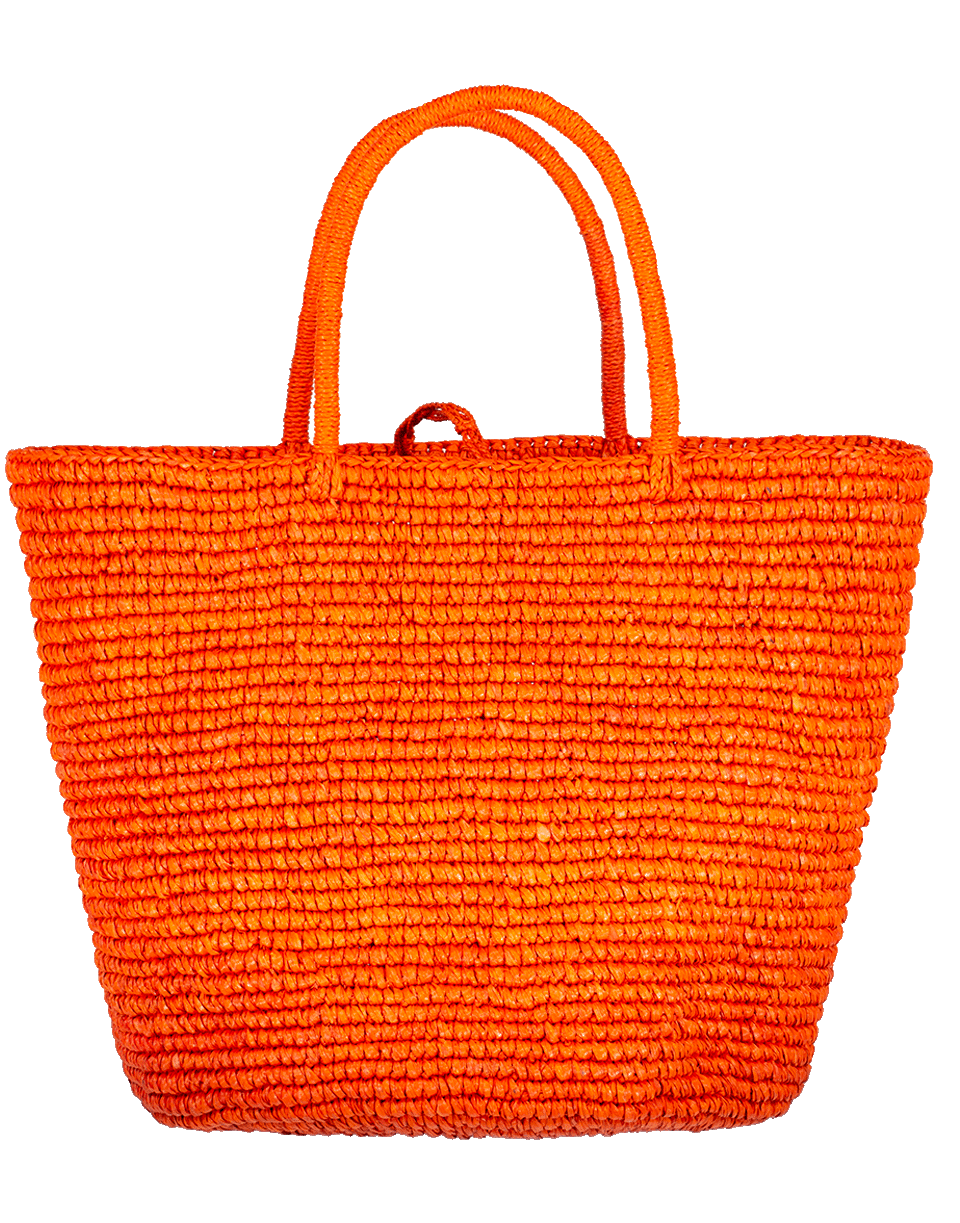 SENSI STUDIO-Maxi Woven Straw Tote-ORANGE