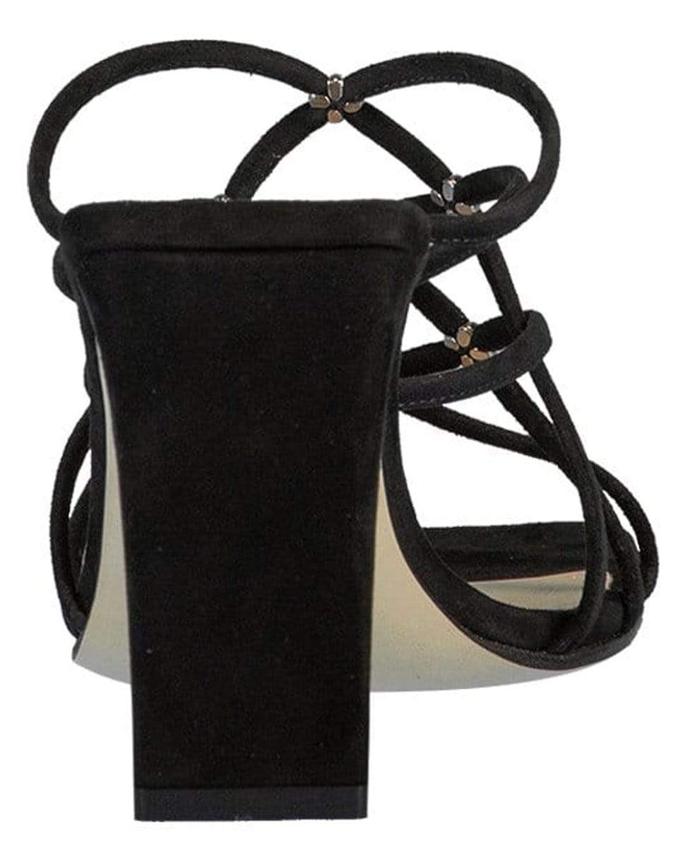 SERGIO ROSSI-Strappy Black Leather Sandals-