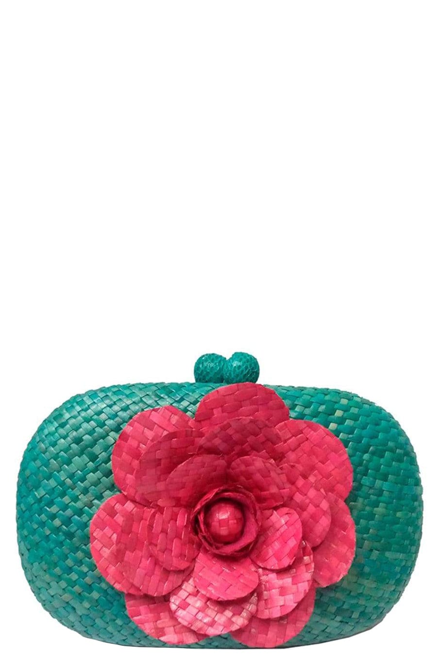 SERPUI-Flower Clutch - Aqua Rose-AQUA/ROSE