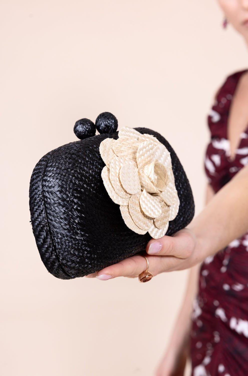 SERPUI-Mia Camelia Clutch - Black-BLK/SAND