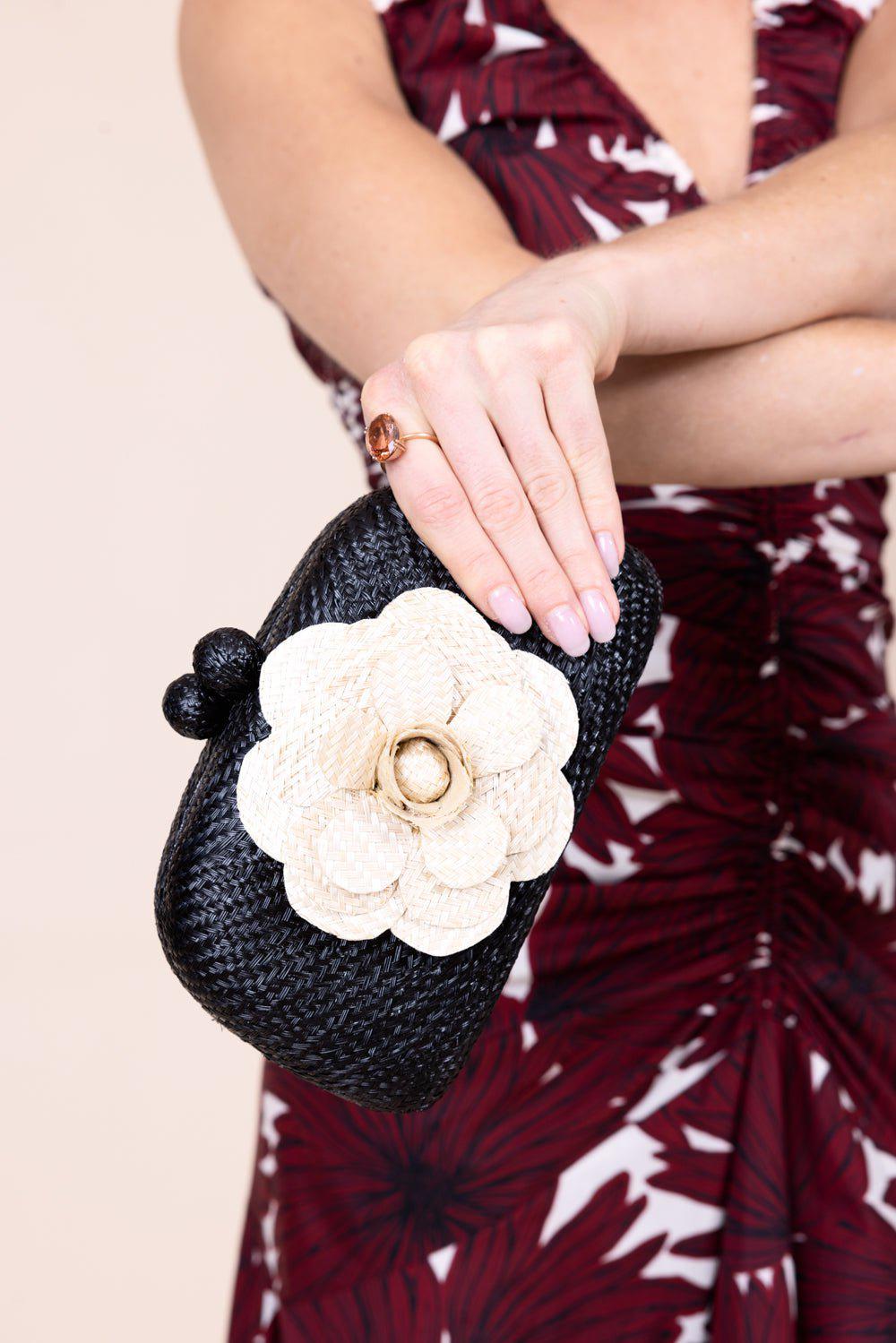 SERPUI-Mia Camelia Clutch - Black-BLK/SAND