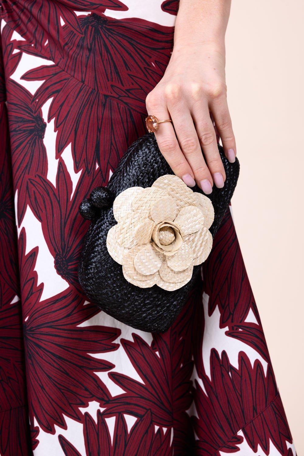 SERPUI-Mia Camelia Clutch - Black-BLK/SAND