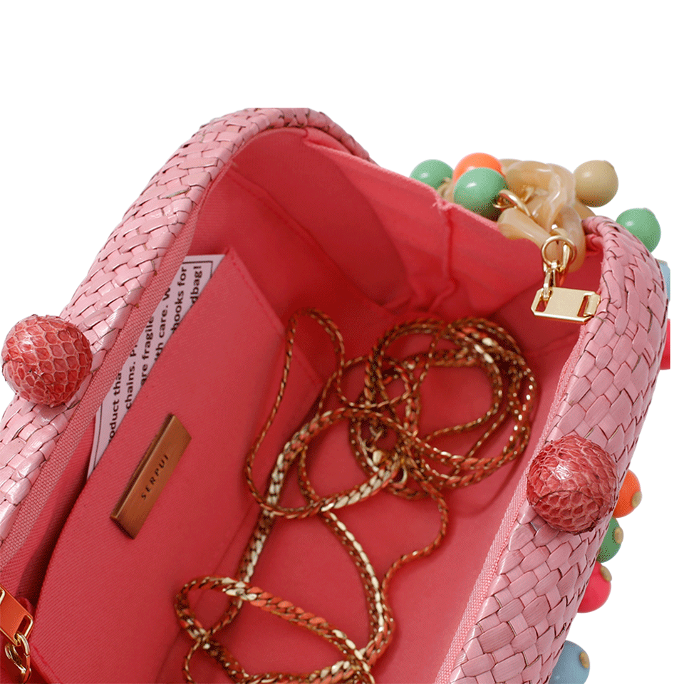 SERPUI-Mia Round Miniaudieres Clutch-PEACH