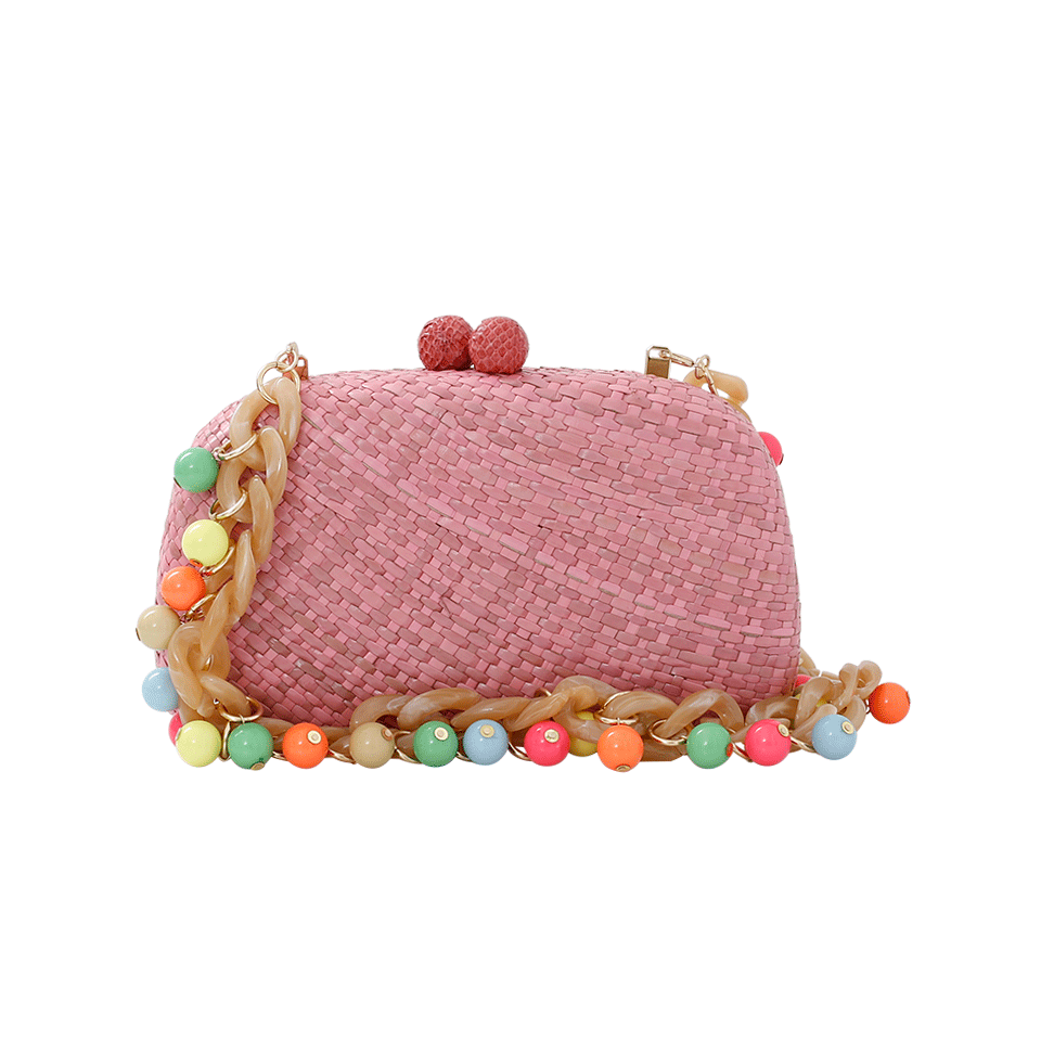 SERPUI-Mia Round Miniaudieres Clutch-PEACH