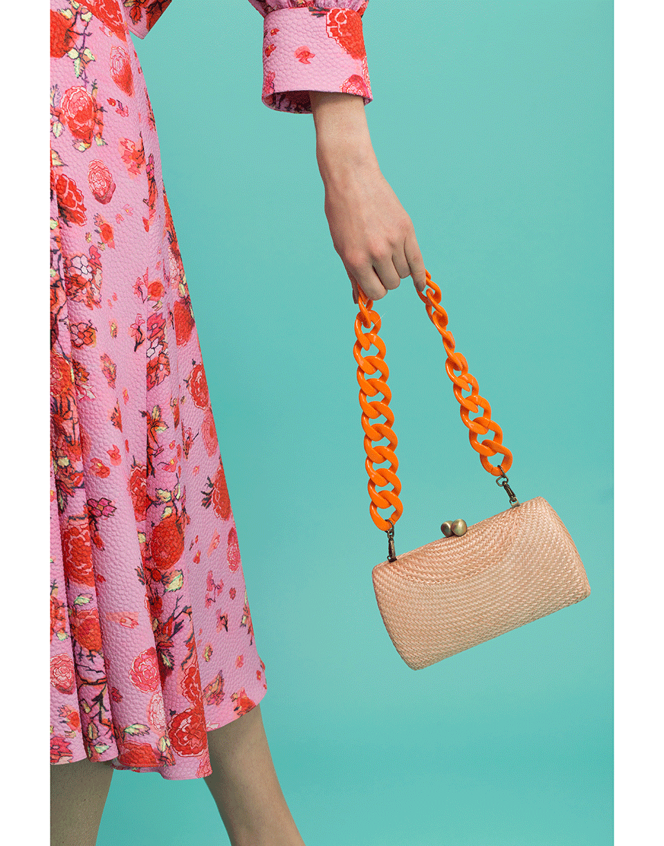 SERPUI-Peach Farah Diba Bun Clutch-PEACH