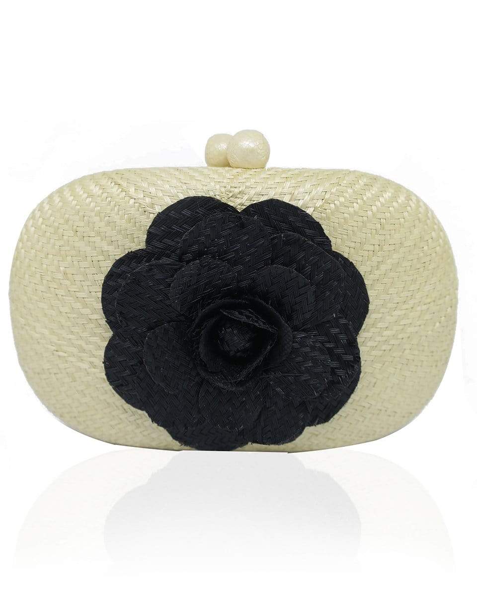 SERPUI-Olive Camelia Bun Clutch - Sand Black-SAND BLACK