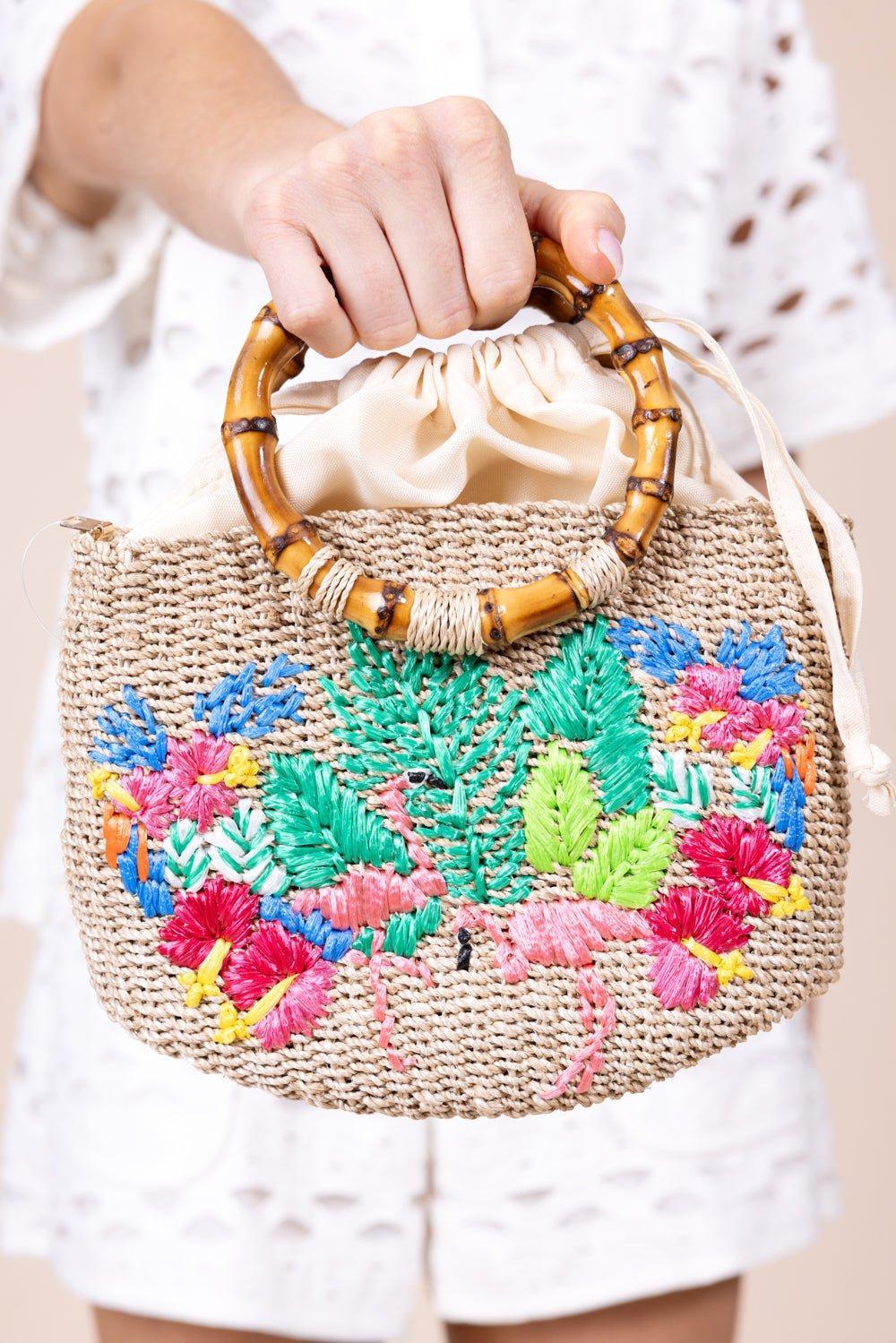 SERPUI-Dakota Flamingo Bag-NATAURAL