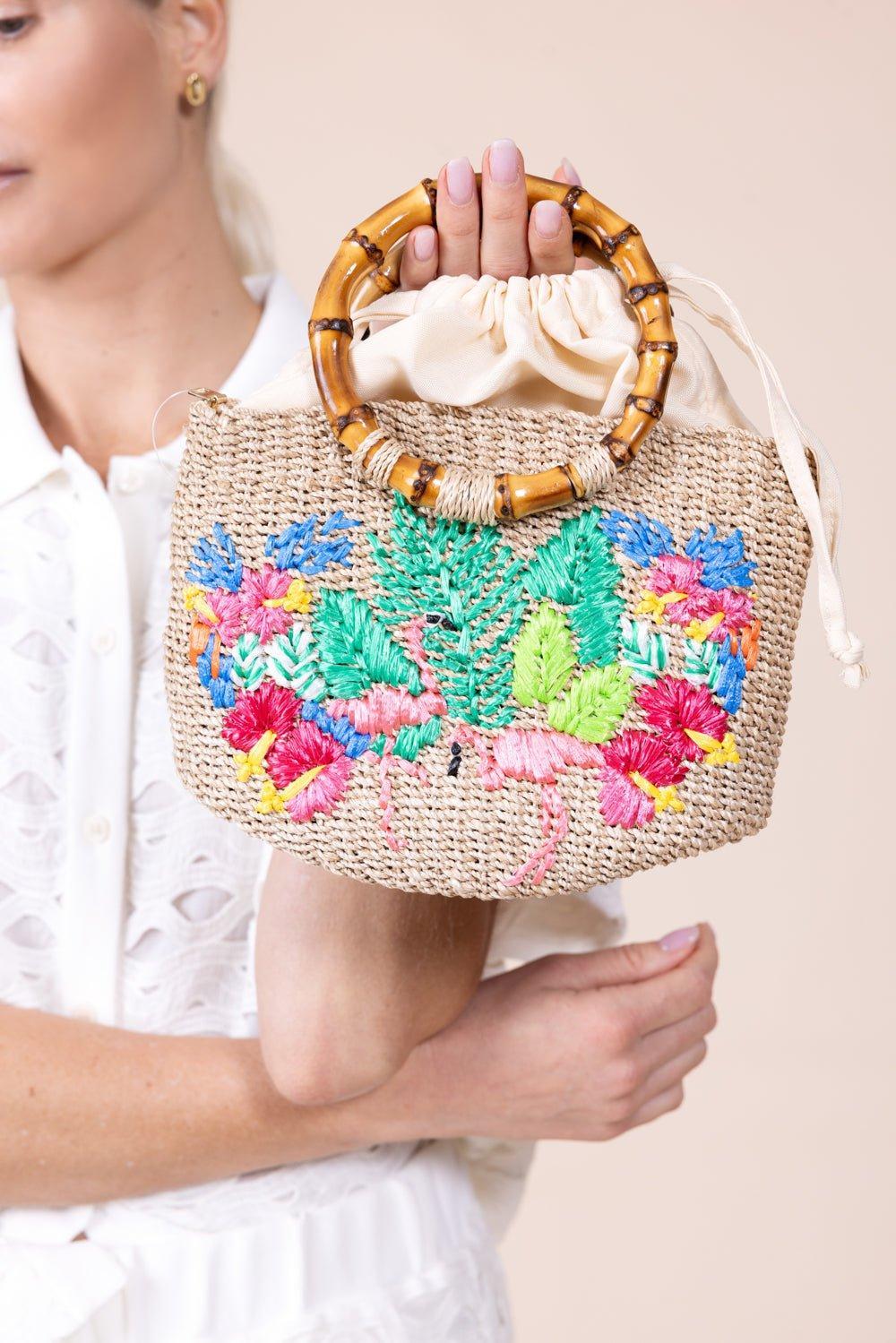 SERPUI-Dakota Flamingo Bag-NATAURAL