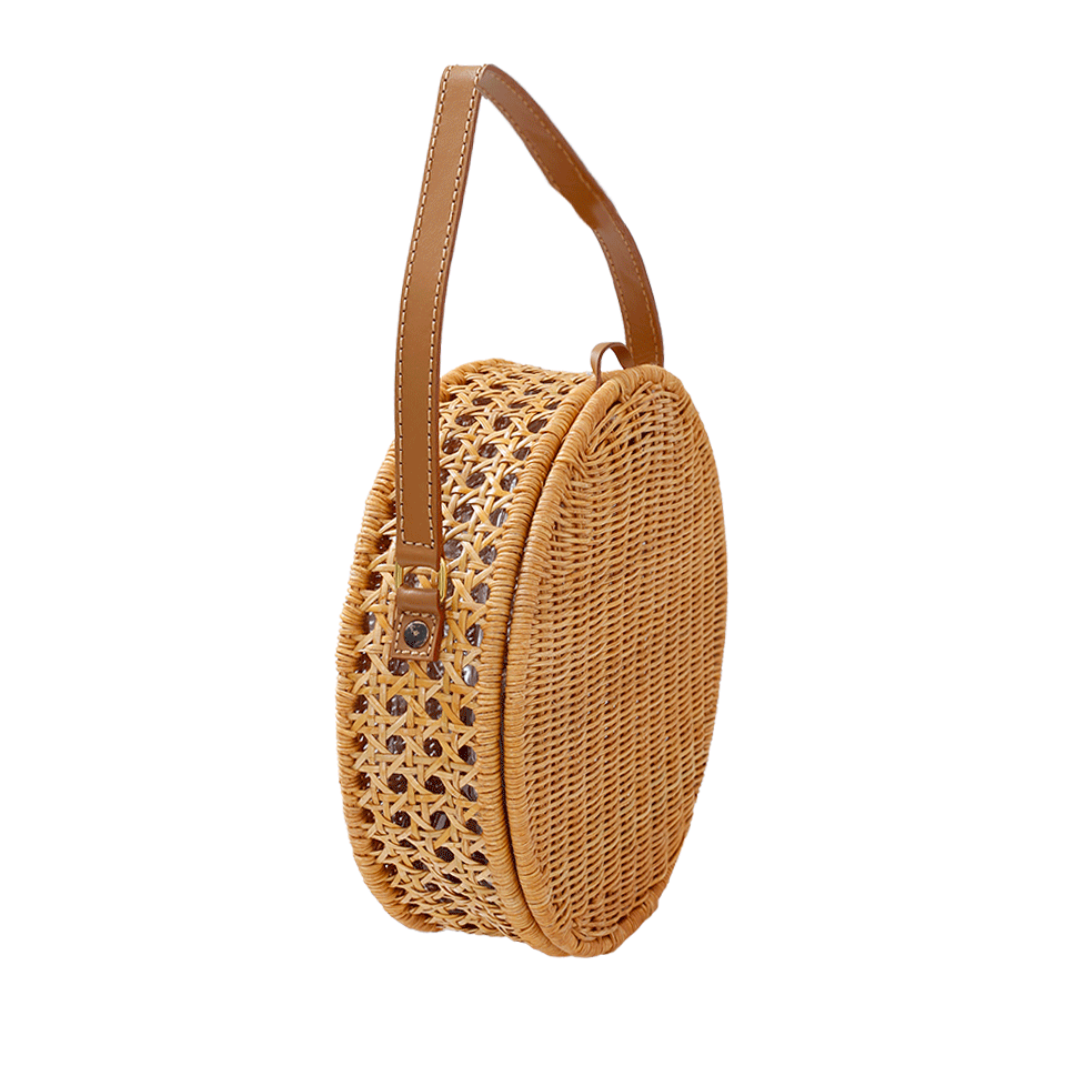 SERPUI-Destiny Round Wicker Bag-NATURAL