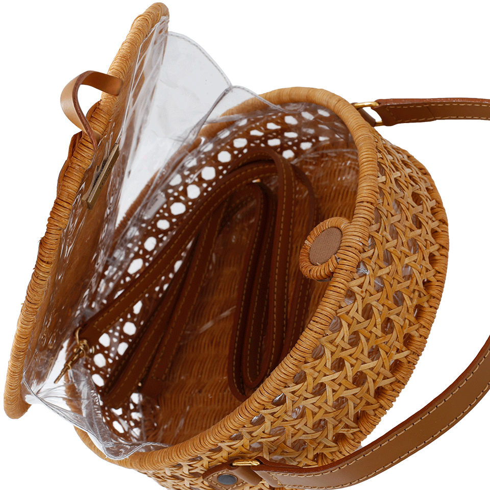 SERPUI-Destiny Round Wicker Bag-NATURAL