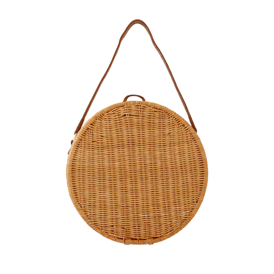 SERPUI-Destiny Round Wicker Bag-NATURAL