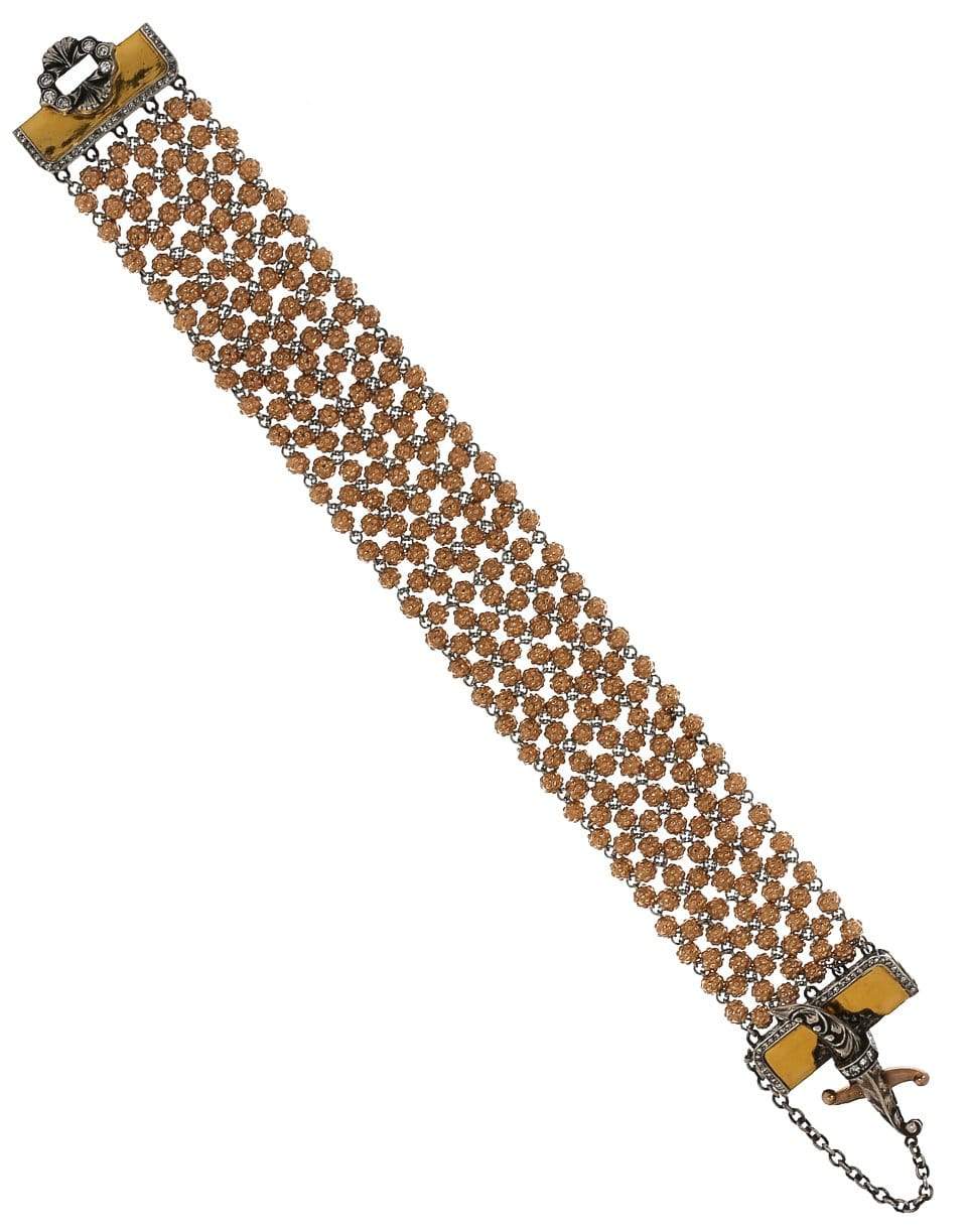 SEVAN BICAKCI-Wide Rosary Bracelet-ROSE GOLD