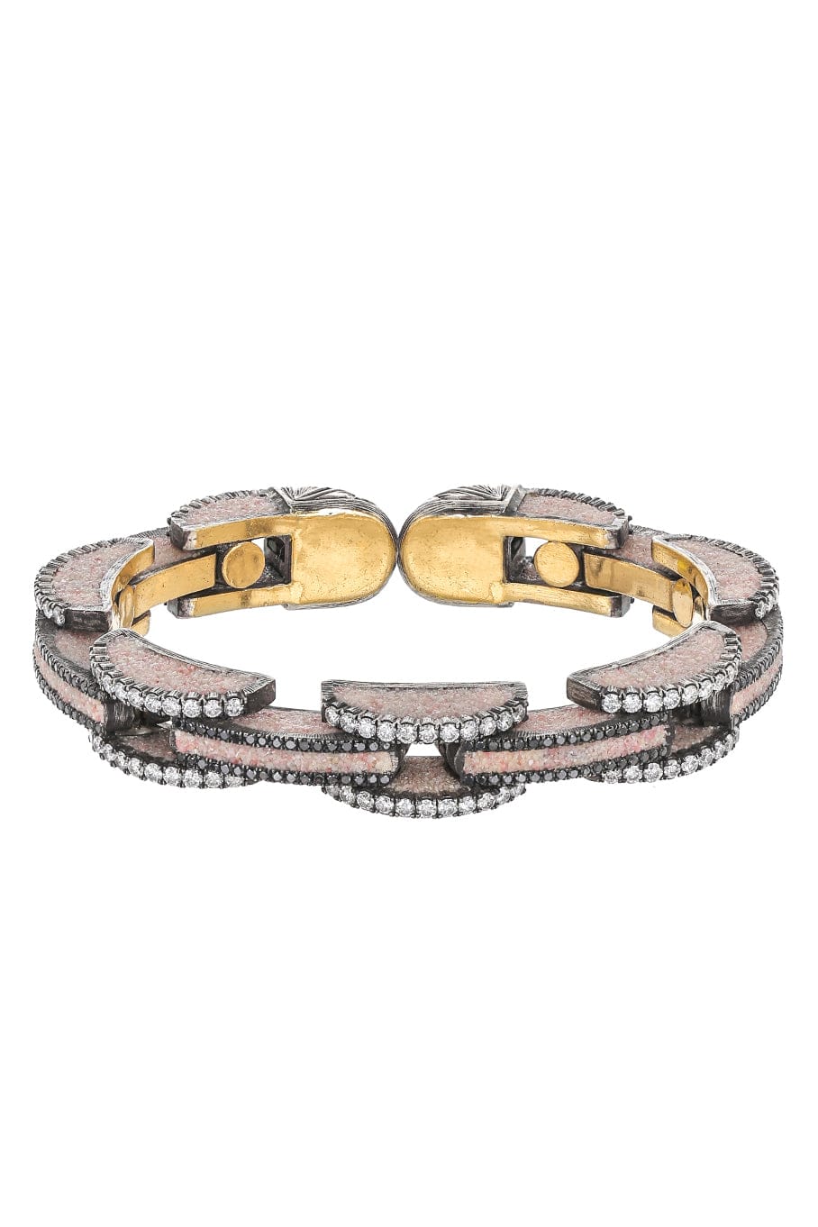 SEVAN BICAKCI-Articulated Blush Micro Mosaic Bracelet-YELLOW GOLD