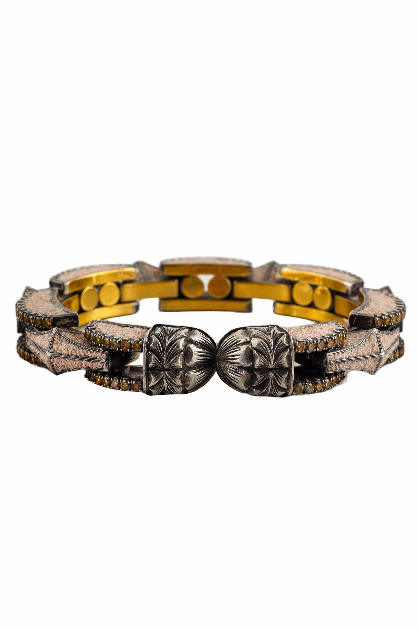 SEVAN BICAKCI-Articulated Sand Micro Mosaic Bracelet-YELLOW GOLD