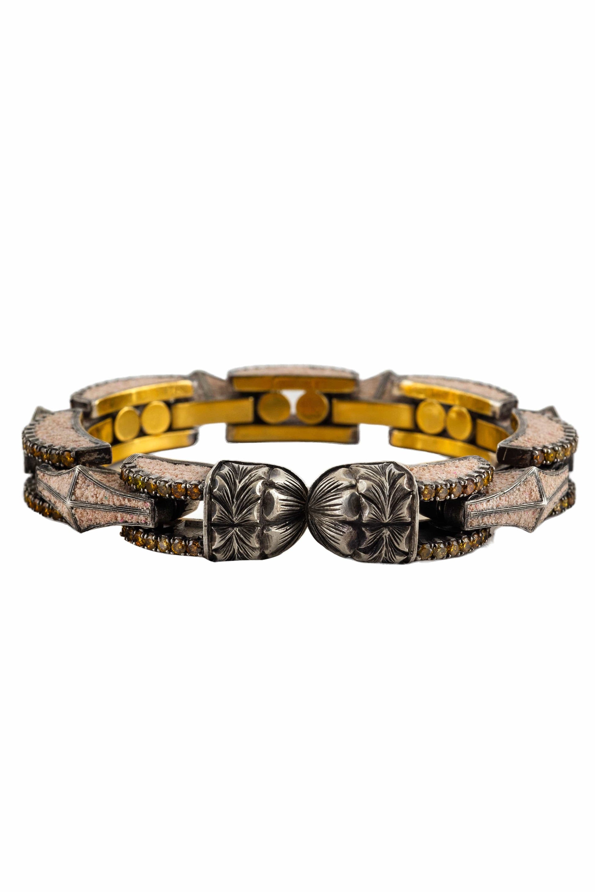 SEVAN BICAKCI-Articulated Sand Micro Mosaic Bracelet-YELLOW GOLD
