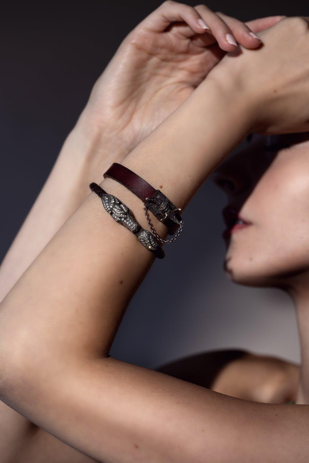 SEVAN BICAKCI-Braided Horse Bracelet-YELLOW GOLD