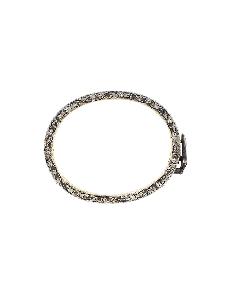 SEVAN BICAKCI-Fancy Diamond Hinged Bangle-YELLOW GOLD