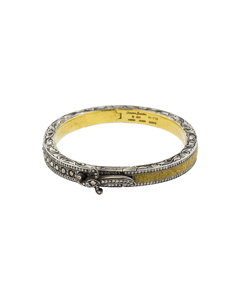 SEVAN BICAKCI-Fancy Diamond Hinged Bangle-YELLOW GOLD