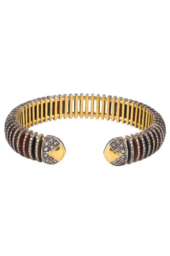 SEVAN BICAKCI-Narrow Ombre Caterpillar Cuff-YELLOW GOLD