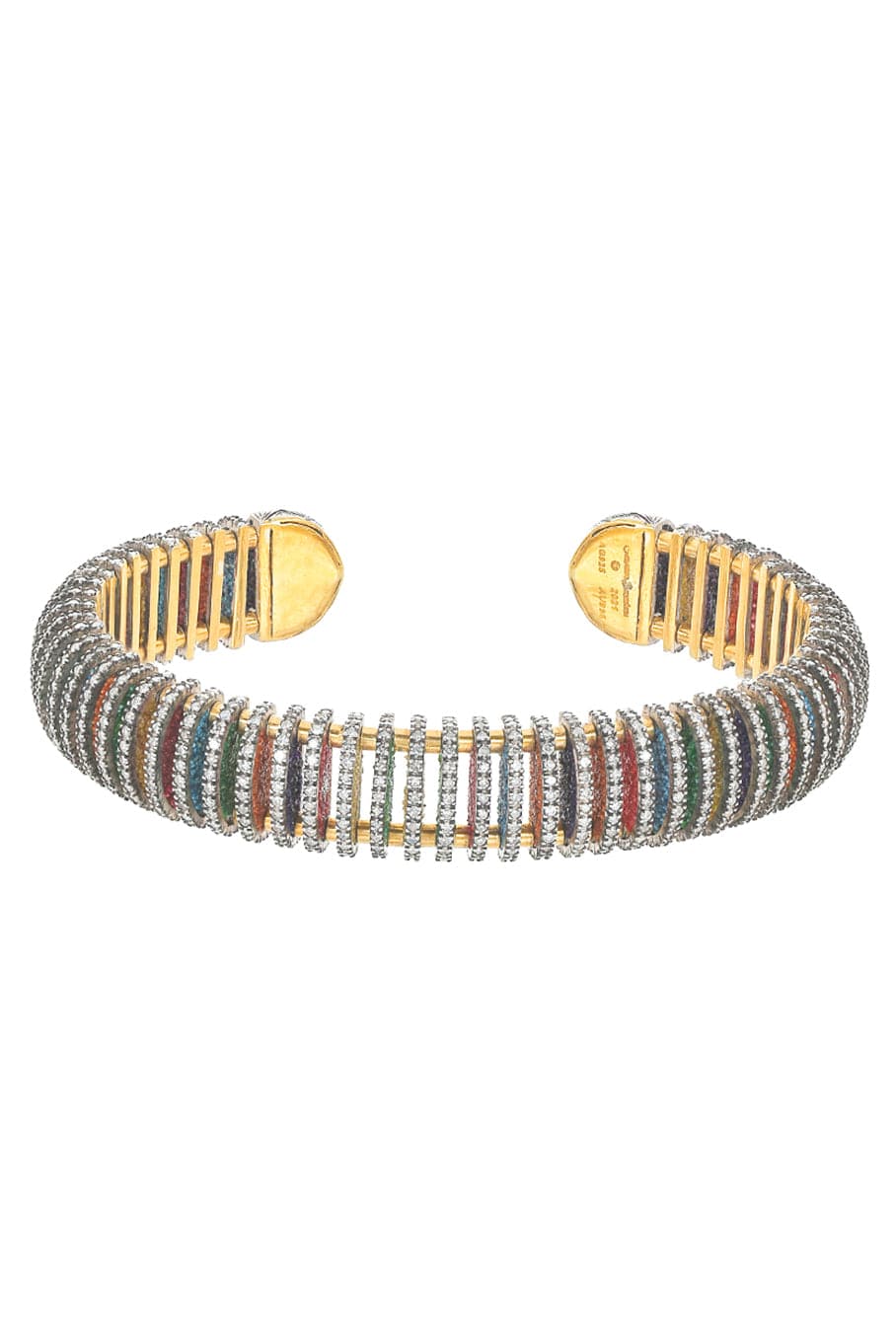 SEVAN BICAKCI-Narrow Ombre Caterpillar Cuff-YELLOW GOLD