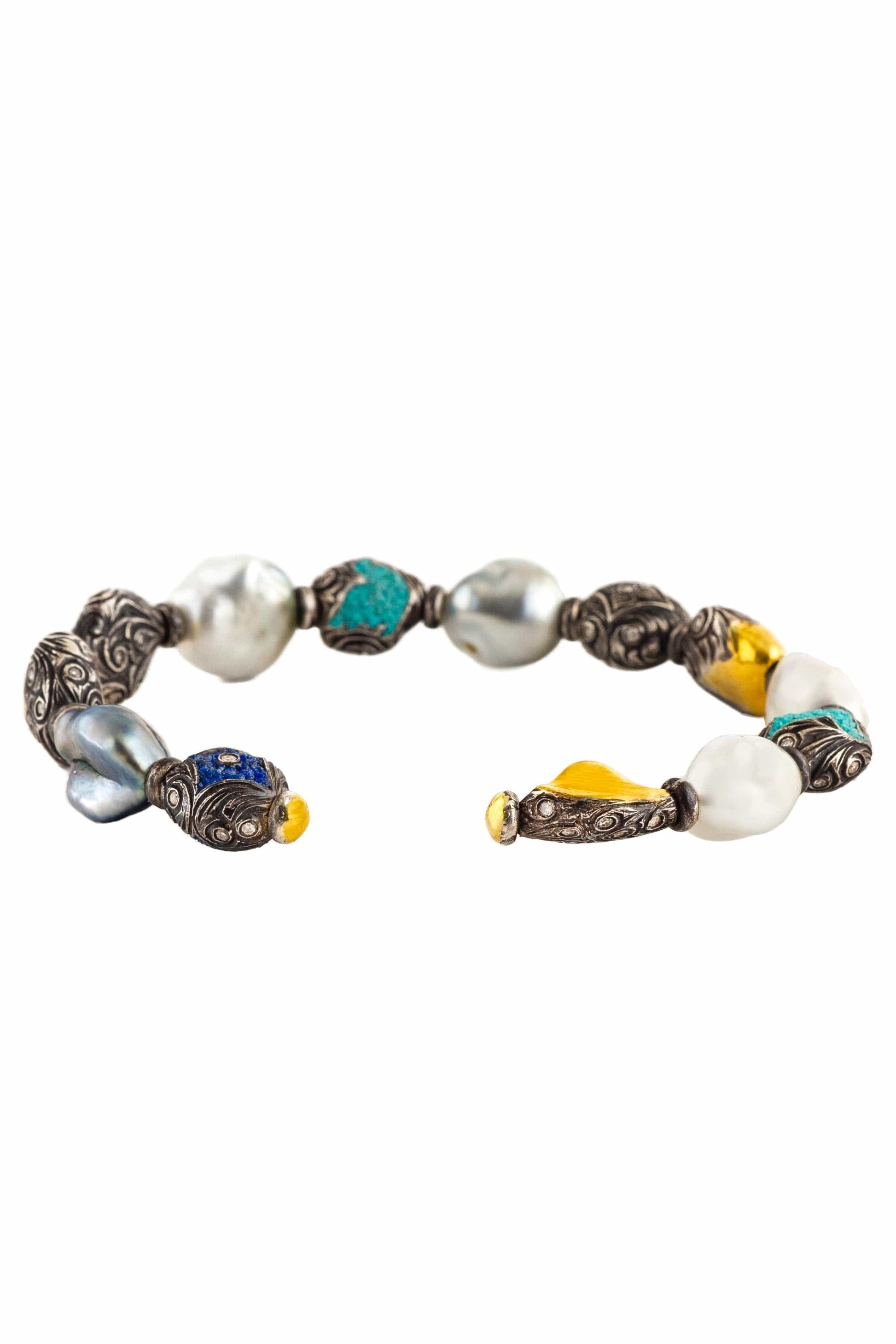 SEVAN BICAKCI-Pearl Spring Bracelet-YELLOW GOLD